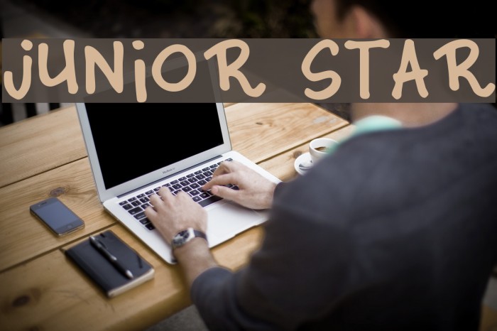 Junior Star Font examples