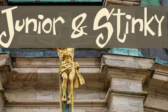 Junior & Stinky Font examples