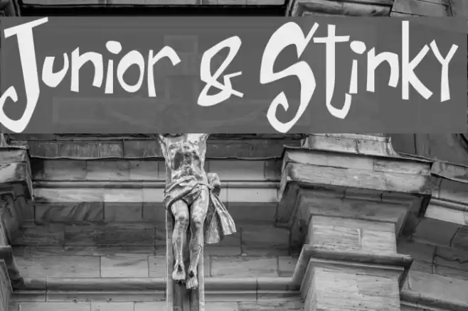 Junior & Stinky Font examples