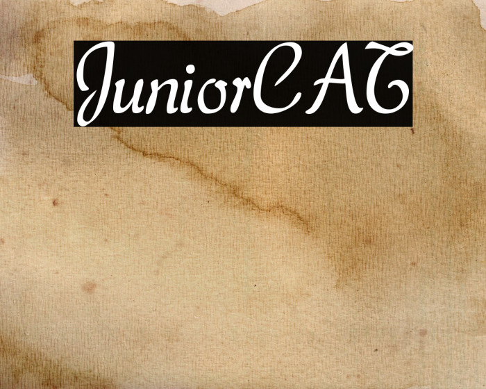 JuniorCAT Font examples