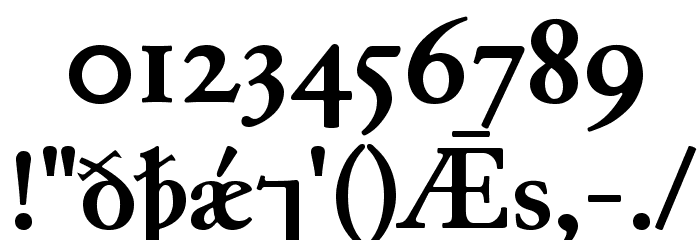 Junius Bold Font OTHER CHARS