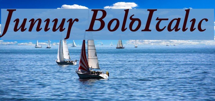 Junius BoldItalic Font examples