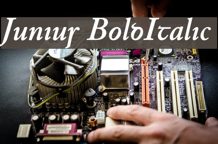 Junius BoldItalic Font examples