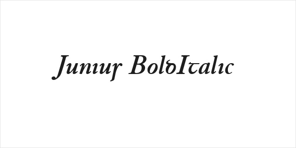 Junius BoldItalic Logo