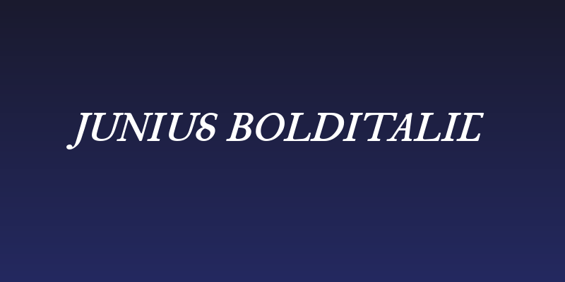 Junius BoldItalic Social Header