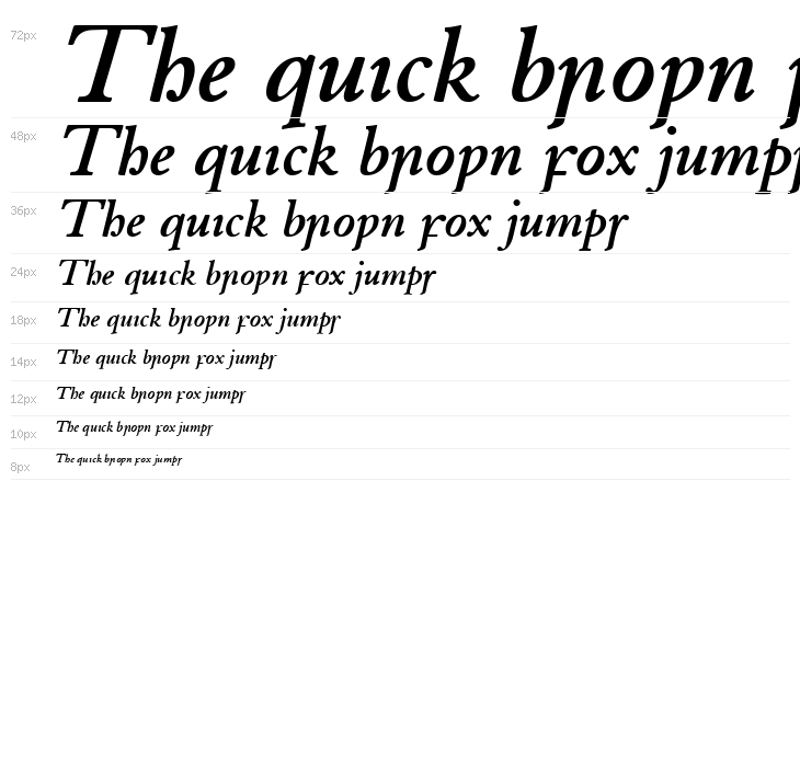 Junius BoldItalic Waterfall