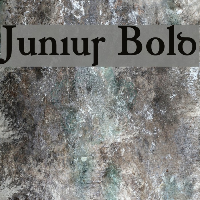 Junius Bold Font examples