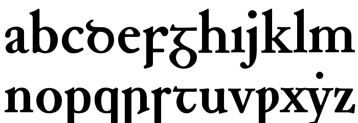 Junius Bold Font LOWERCASE