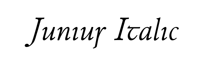 Junius Italic  Frei Schriftart Herunterladen
