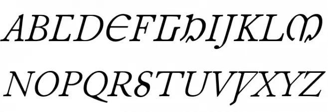 Junius Italic 字体 大写