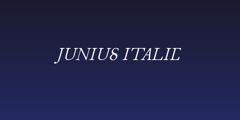 Junius Italic Social Header