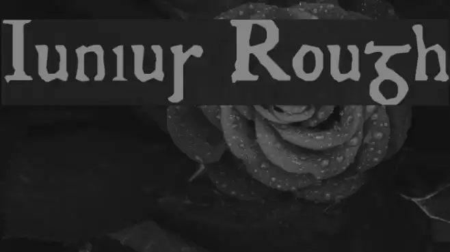 Junius Rough Шрифта examples