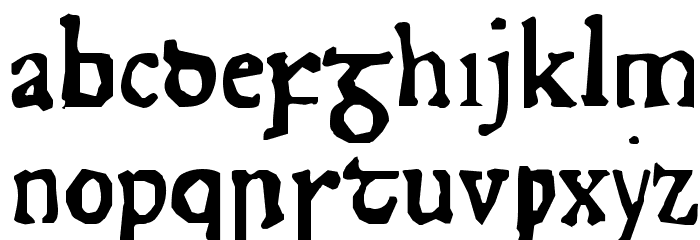 Junius Rough Font LOWERCASE