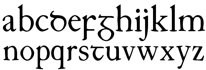 JuniusIrish Font LOWERCASE