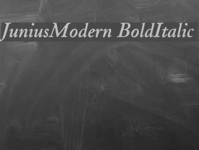 JuniusModern BoldItalic Font examples