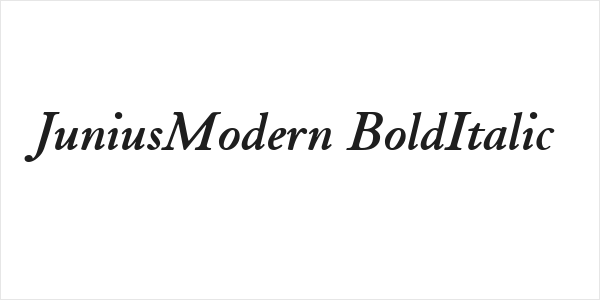 JuniusModern BoldItalic Logo
