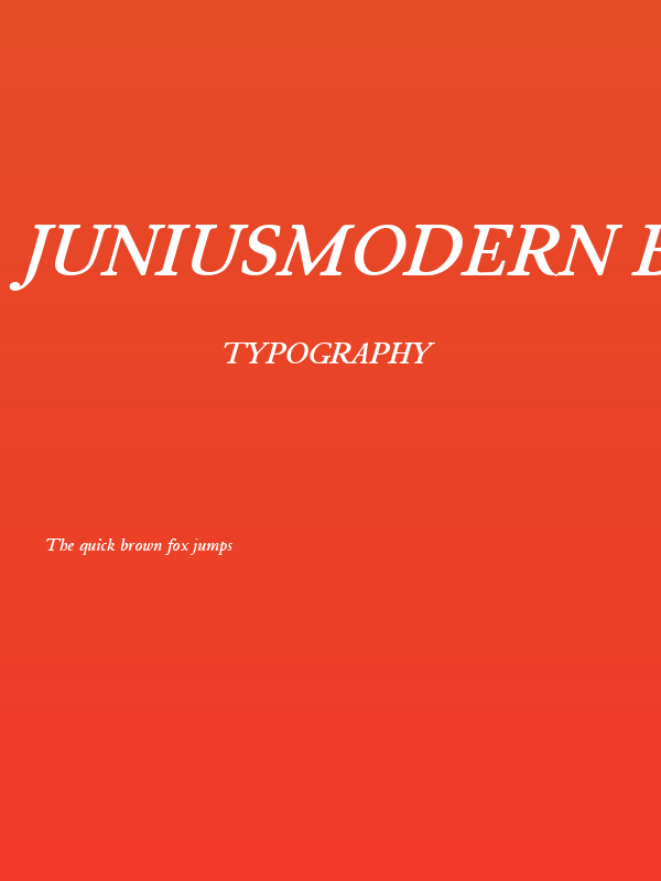 JuniusModern BoldItalic Poster