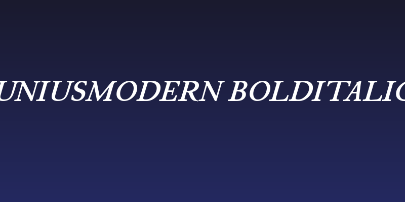 JuniusModern BoldItalic Social Header