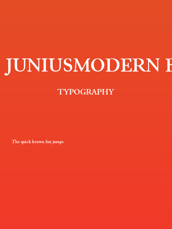 JuniusModern Bold Poster