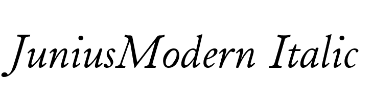JuniusModern Italic  免费字体下载