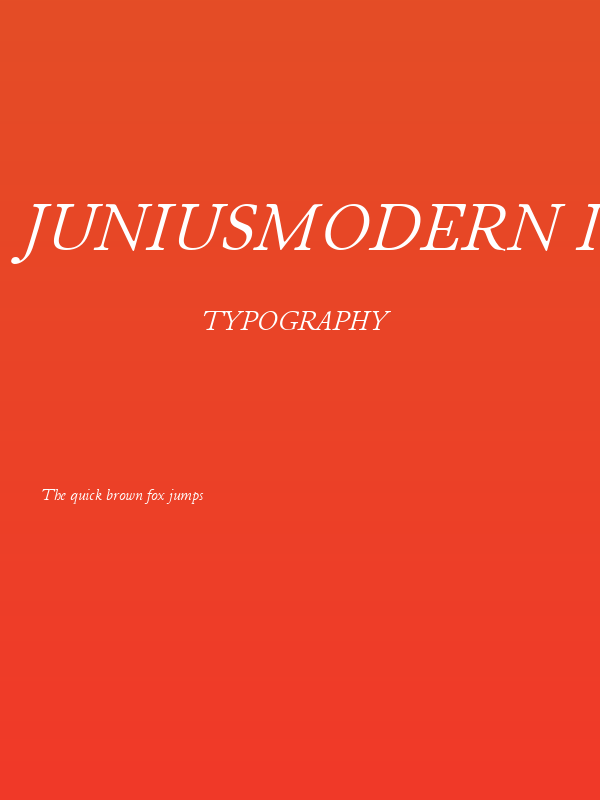 JuniusModern Italic Poster