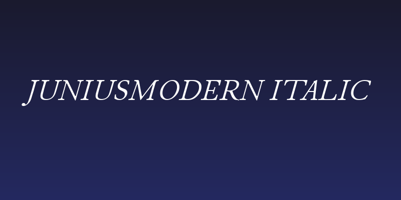 JuniusModern Italic Social Header