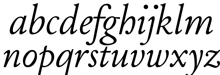 JuniusModern Italic Font LOWERCASE
