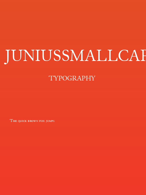 JuniusSmallCaps Poster