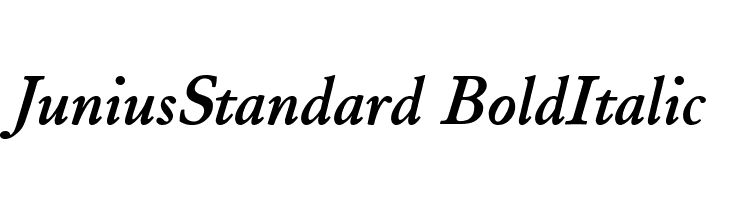 JuniusStandard BoldItalic  नि: शुल्क फ़ॉन्ट्स डाउनलोड