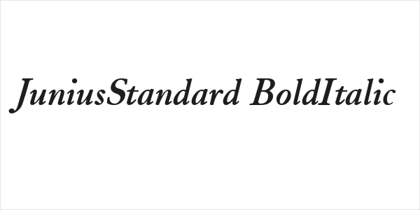 JuniusStandard BoldItalic Logo