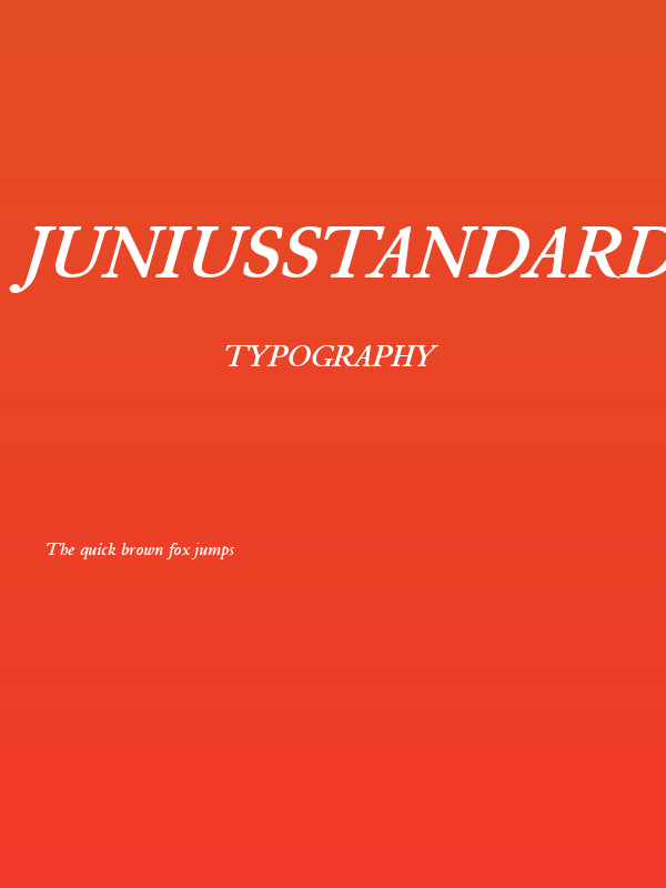 JuniusStandard BoldItalic Poster