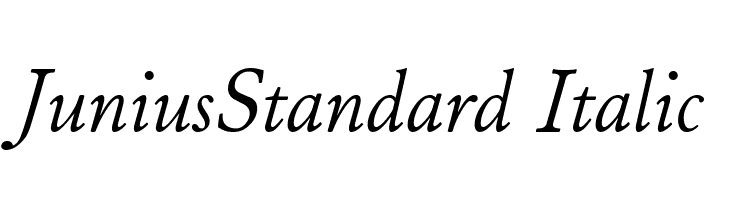 JuniusStandard Italic Font