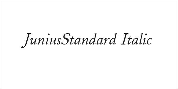 JuniusStandard Italic Logo