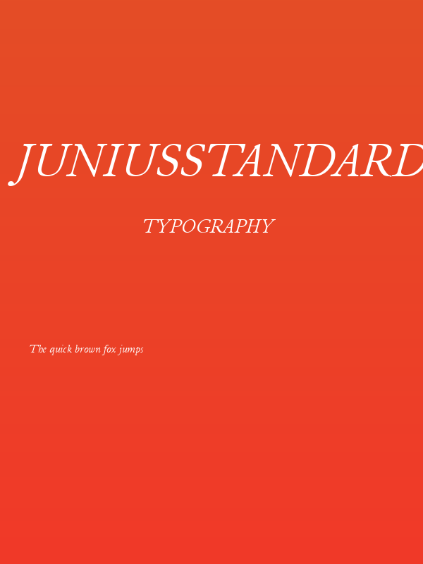 JuniusStandard Italic Poster