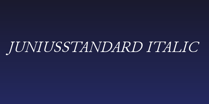 JuniusStandard Italic Social Header