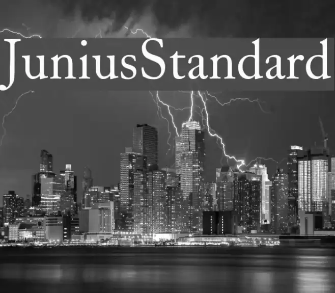 JuniusStandard Font examples