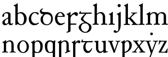 Junius Font LOWERCASE