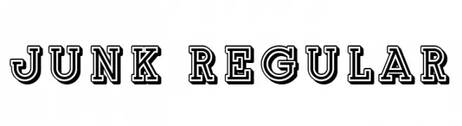 Junk Regular  नि: शुल्क फ़ॉन्ट्स डाउनलोड