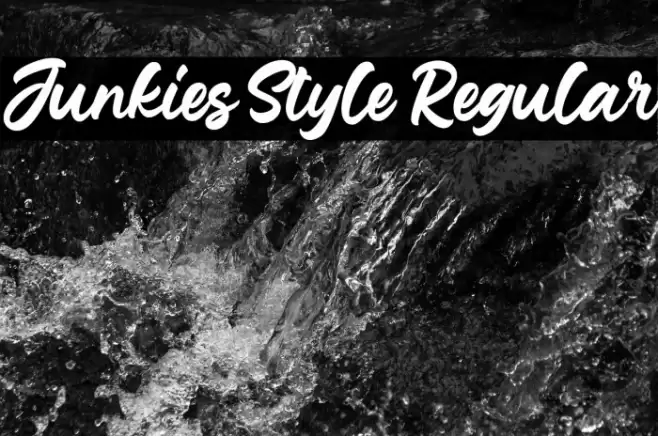 Junkies Style Regular Font examples