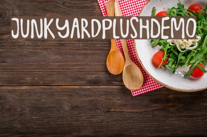 JunkyardPlushDEMO Font examples