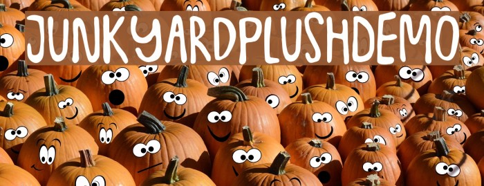 JunkyardPlushDEMO Font examples
