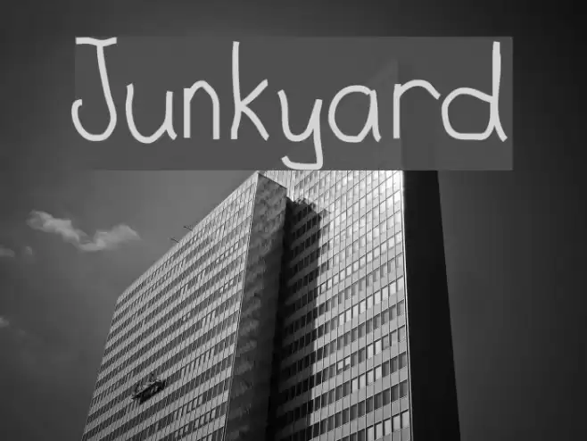 Junkyard Font examples