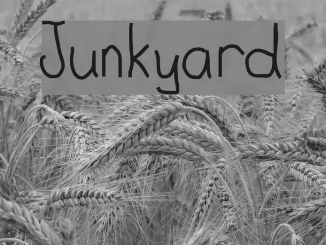 Junkyard Font examples