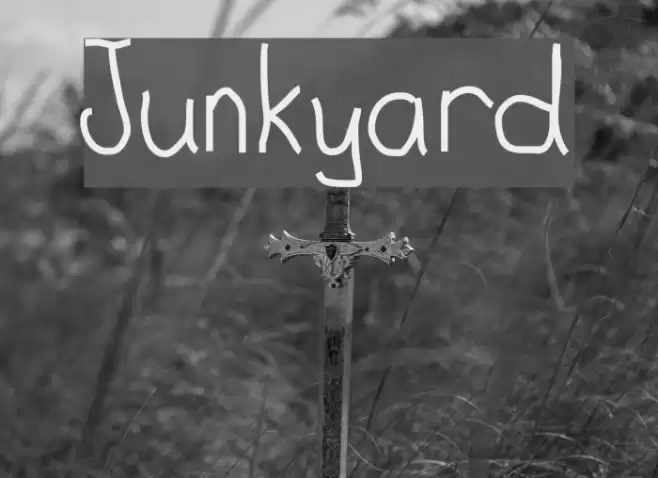 Junkyard Font examples