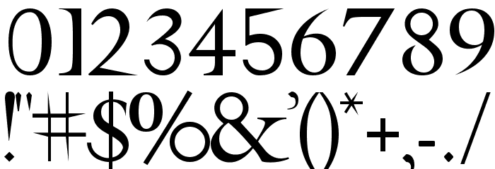 Jupiter Ascending Font OTHER CHARS