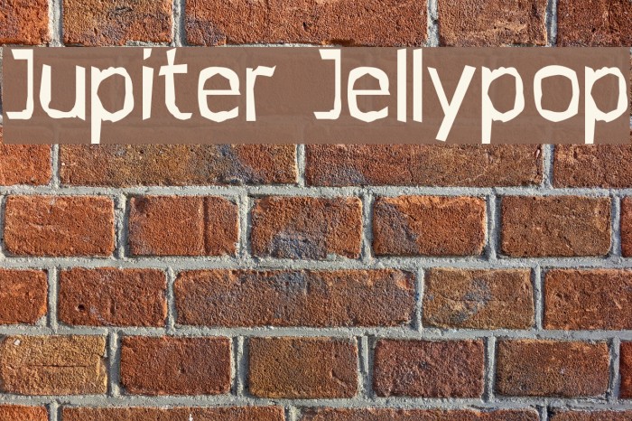 Jupiter Jellypop Font examples
