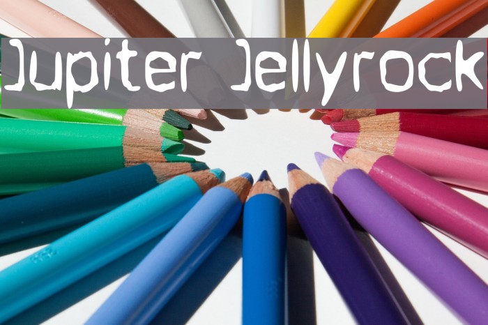 Jupiter Jellyrock Font examples