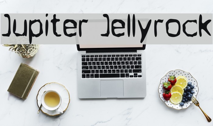 Jupiter Jellyrock Font examples