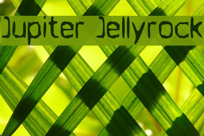 Jupiter Jellyrock Font examples