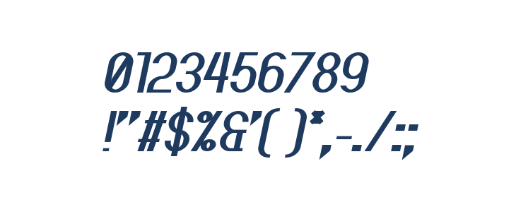 Jupiteroid Bold Italic Other Characters